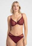 Melania Plunge Bra - Cabernet