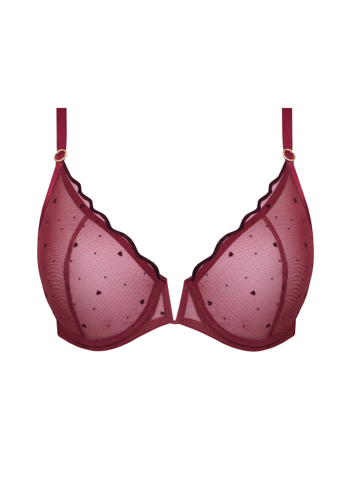 Melania Plunge Bra - Cabernet