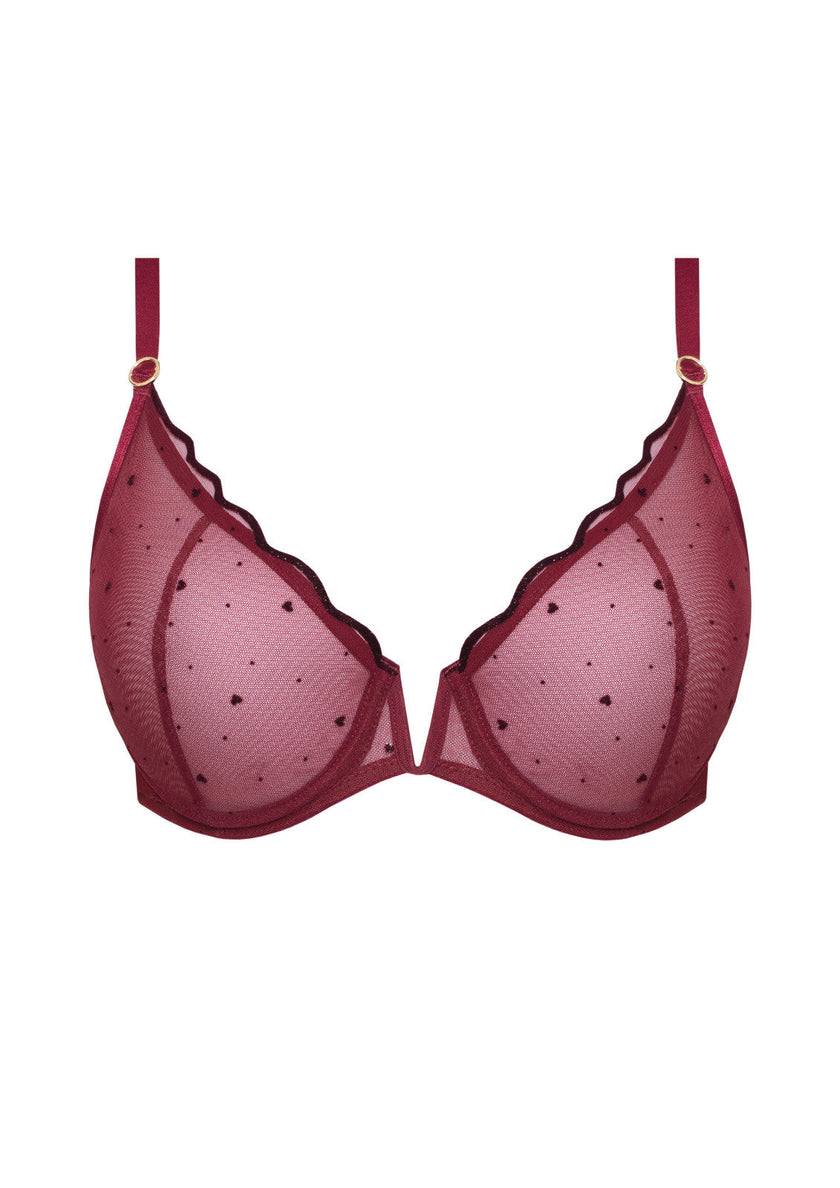 Melania Plunge Bra - Cabernet