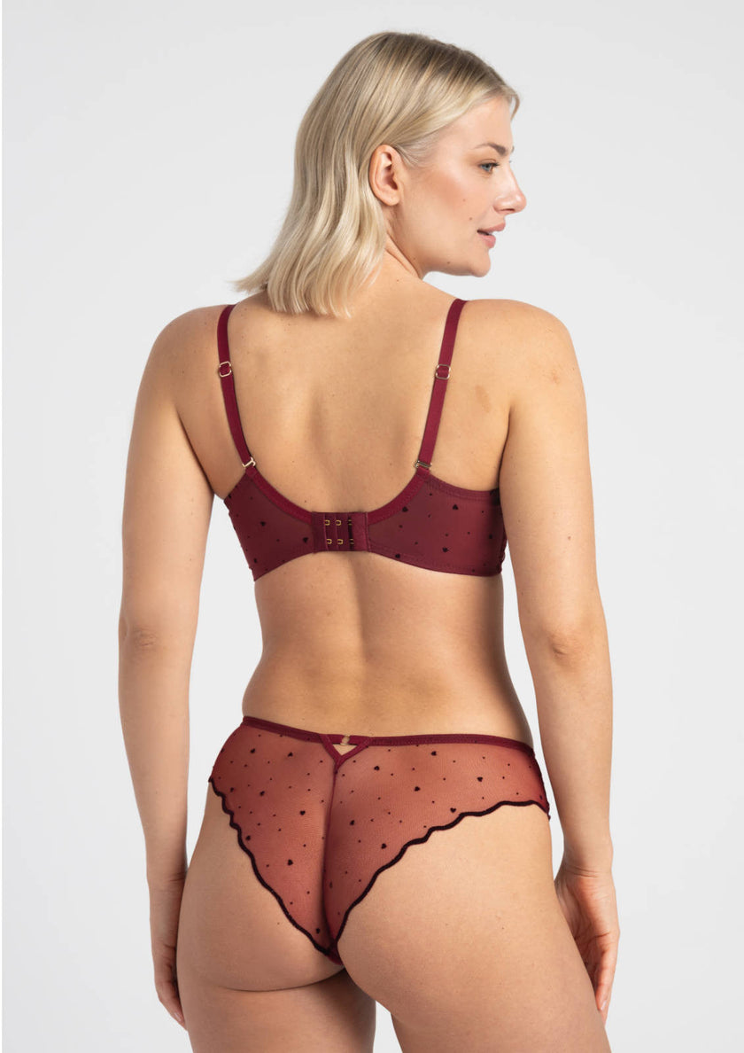 Melania Plunge Bra - Cabernet
