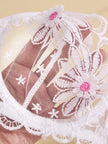 Elegant White Lace Lingerie Set – Soft Mesh Floral Embroidered Bra & Panty