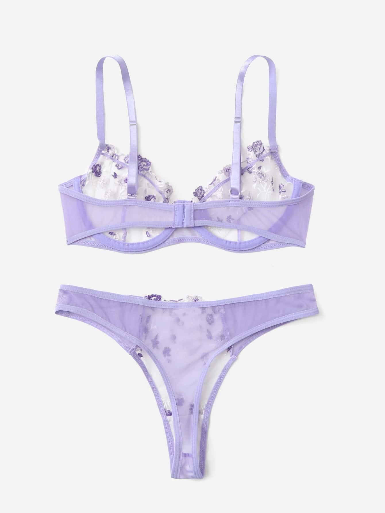 Lace Lingerie Set – Embroidered Bra & Panty