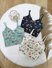 Flourish Beautiful Bloom Light Padded Adjustable Strap Cami Top 8632