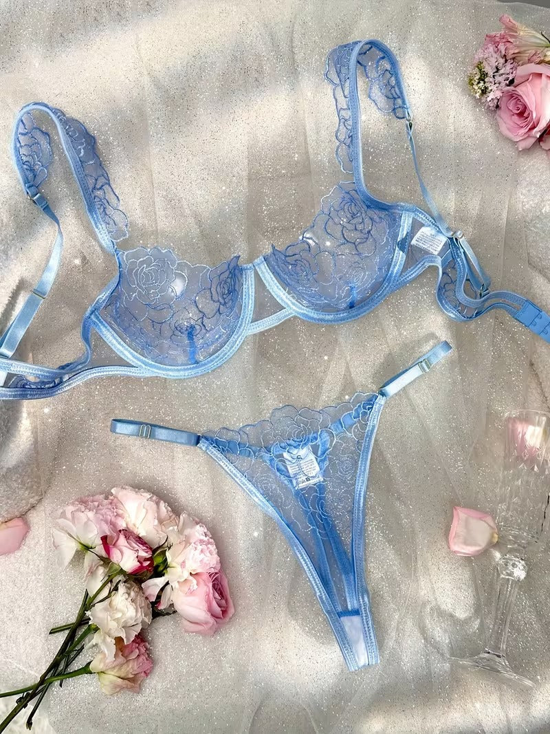 Lace Lingerie Set – Embroidered Bra & Panty | Lingeress