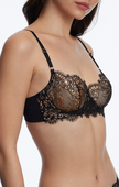 Entice Balconette Bra - Black/Rose Gold