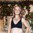 Women's organic cotton bralette in black