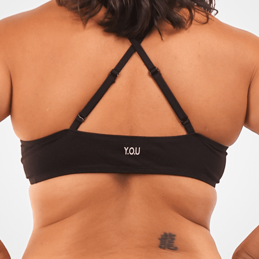 Women's organic cotton bralette in black