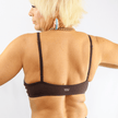 Women's organic cotton bralette in cocoa (dark nude)