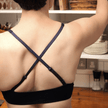 Women's organic cotton bralette in navy blue